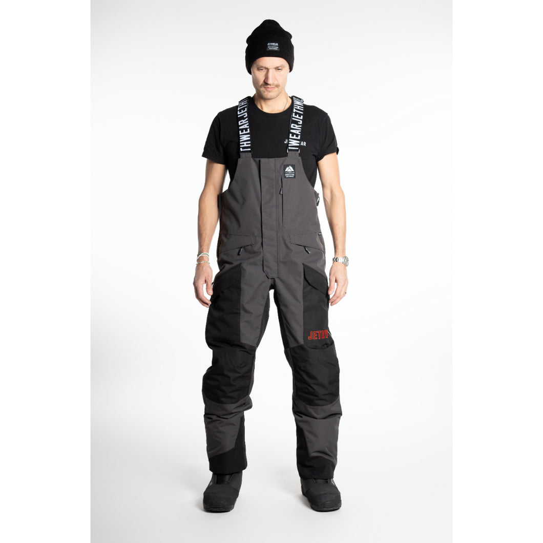 M's Treeline Bib Pant - Black/Grey/Red - Kuori