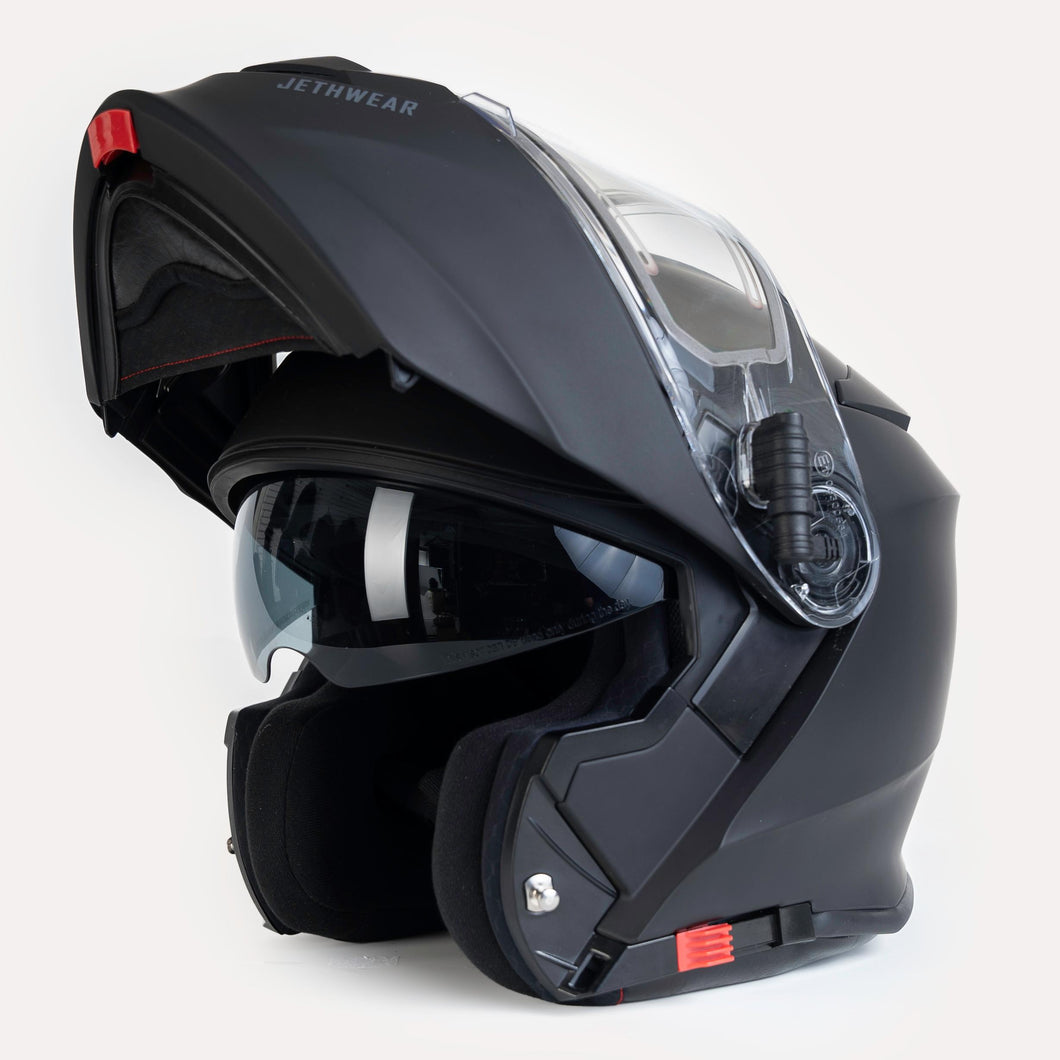 Flip Up Helmet - Black - Lämmitettävä visiiri