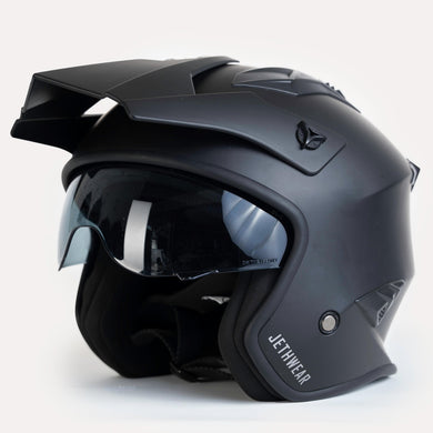 Open Face Helmet - Black