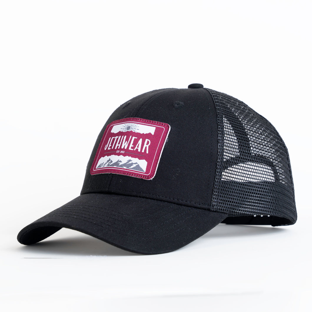 Jethwear Trucker Cap - Black/Burgundy